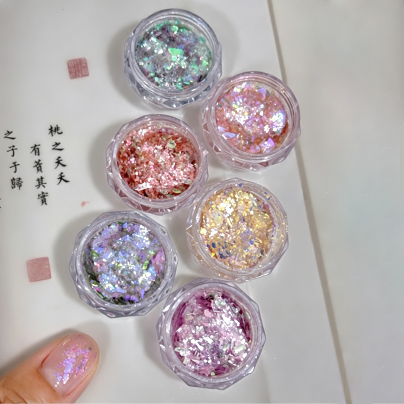 Maillard Dreamy Aurora Glitter Mixed Nail Art Opal Powder